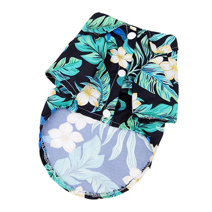 Camisetas havaianas estilo praia para cães, roupas finas e respiráveis de verão para cães pequenos, filhotes, colete para gatos, chihuahua, yorkies, poodle