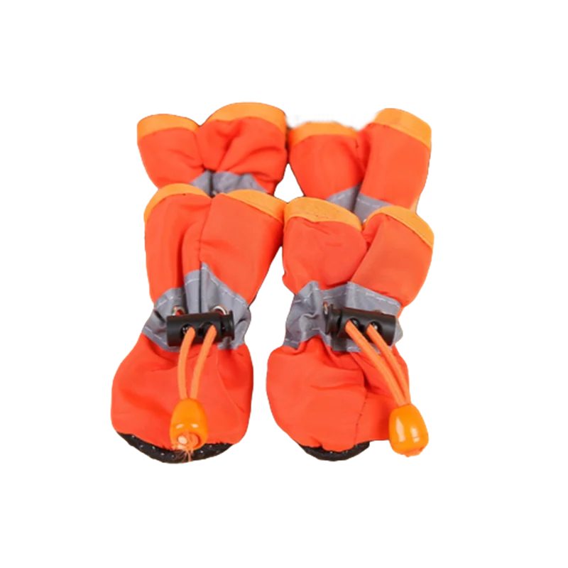 4 pçs/set Sapatos impermeáveis para cães de estimação Botas de chuva antiderrapantes Calçados para cães de gatos pequenos Filhotes de cachorro Botas para animais de estimação Acessórios para patas de animais de estimação