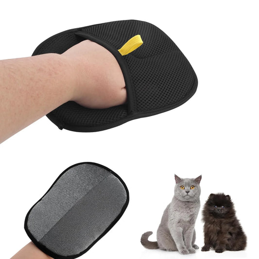 Luvas reutilizáveis para remoção de pelos de animais de estimação, luvas de remoção estática, luvas de higiene dupla face para animais de estimação, remove pelos de animais de estimação para carpetes