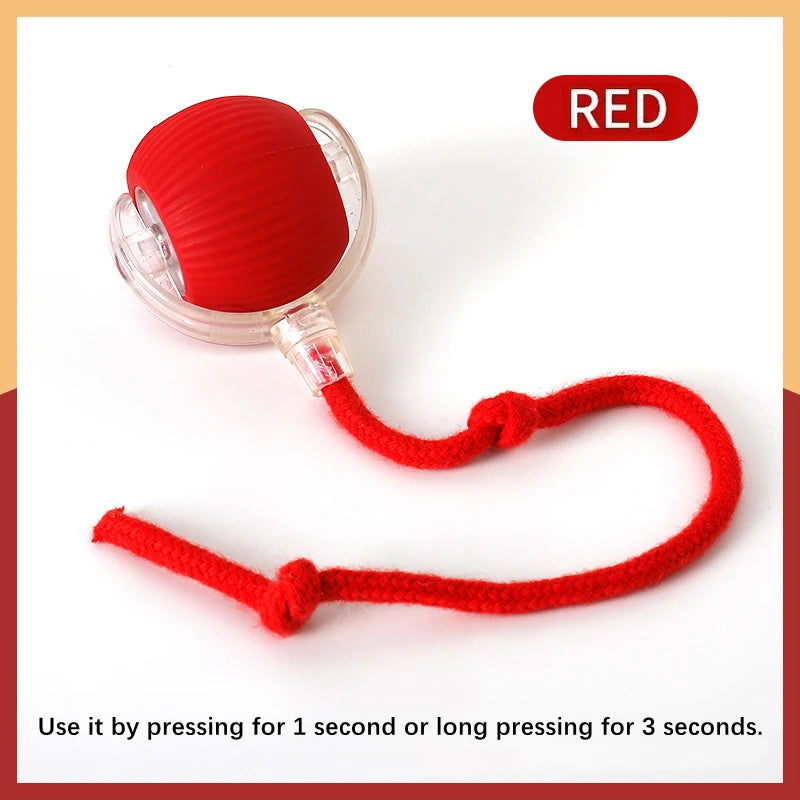 Bola de brinquedo inteligente para cachorro, brinquedo eletrônico interativo para animais de estimação, bola móvel com USB, movimento automático, quicando para filhotes, presente de aniversário, produtos para gatos
