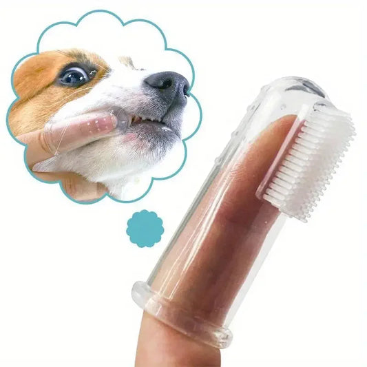 Escova de dentes super macia para animais de estimação, escova de dedo para cachorro, mau hálito, tártaro, ferramenta para cuidados com os dentes, limpeza de cães e gatos, gel de sílica, suprimentos para animais de estimação